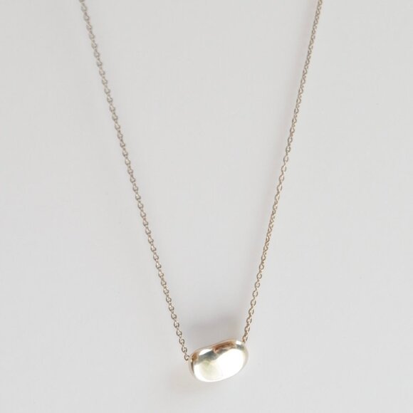 Authentic Preowned Tiffany & Co. Silver Bean Necklace (Small) - Picture 1 of 8